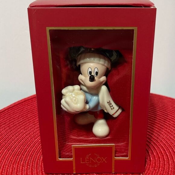 Lenox Disney Mickey Mouse Snow Games 2022 Ornament NWT - Picture 3 of 4